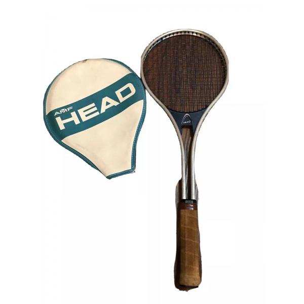 1970s AMF Head Tennis Racket With Cover Master 472 4 1/2 M.